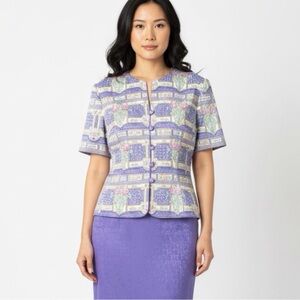 VTG Adrianna Papell Silk Set Skirt Top